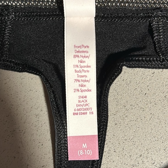 NWT Secret Treasures Leo Jacquard Thong Black Leopard Print size M Medium - Picture 4 of 5